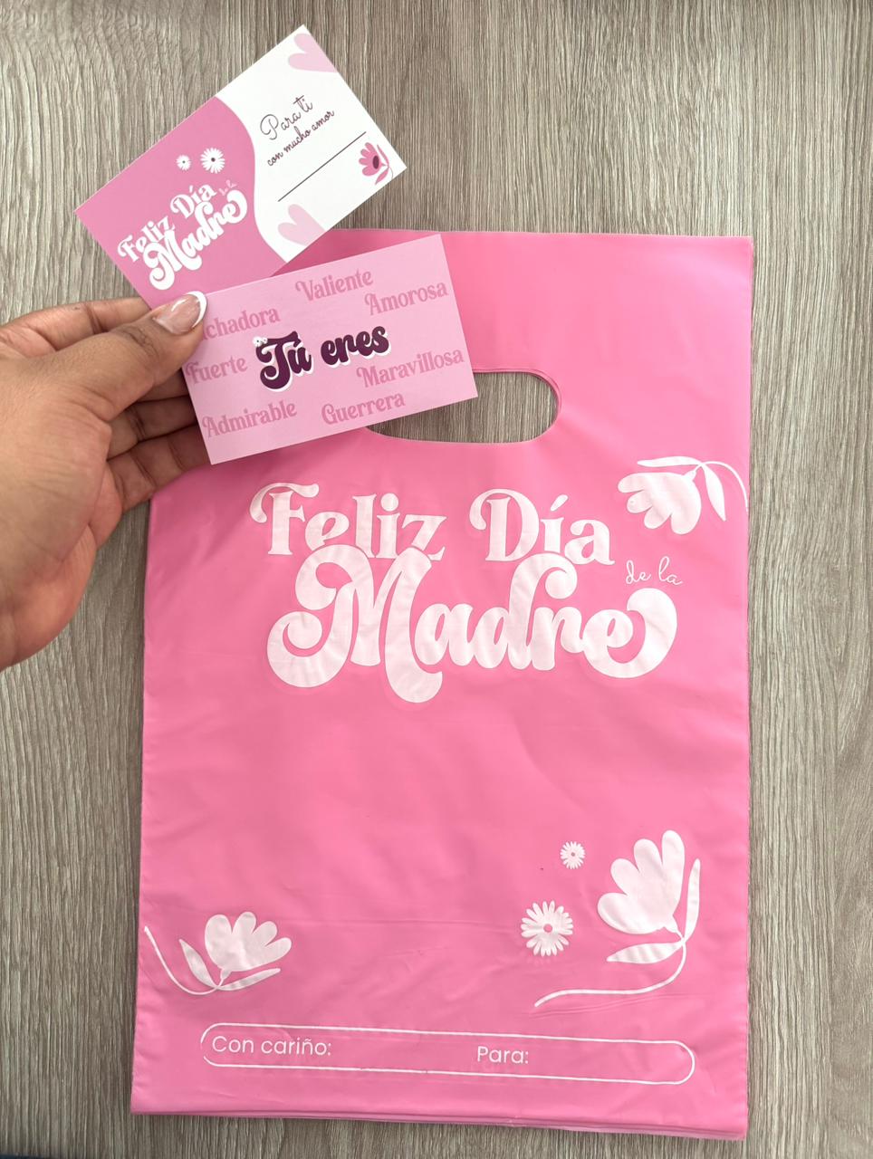 Combo bolsas + tarjetas día de la madre