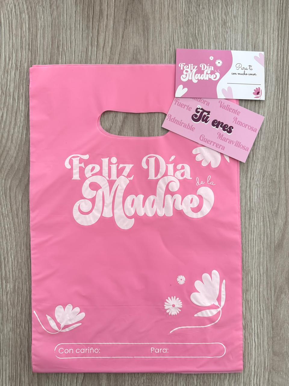 Combo bolsas + tarjetas día de la madre